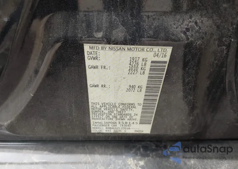 2016 Nissan Altima 2.5/S/Sv/Sl/Sr z USA, uszkodzony, nr VIN 1N4AL3AP0GN358145